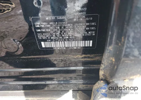 2020 Subaru Forester Limited из США, поврежденный, VIN JF2SKAUC9LH445101